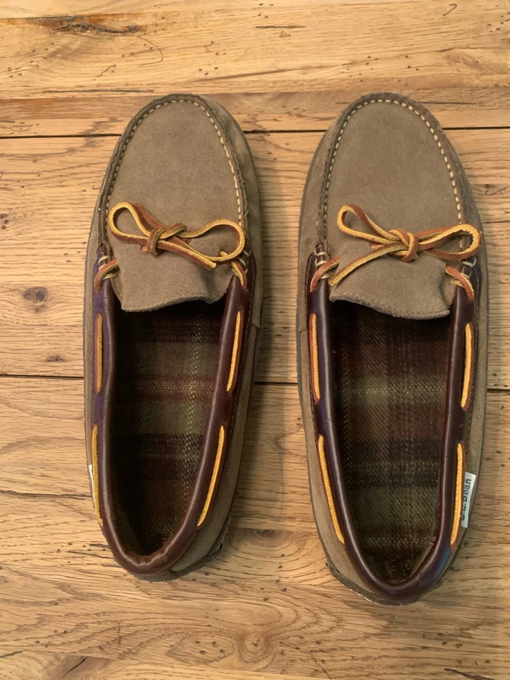 Men’s L.L. Bean Handsewn Slippers, Flannel Lined